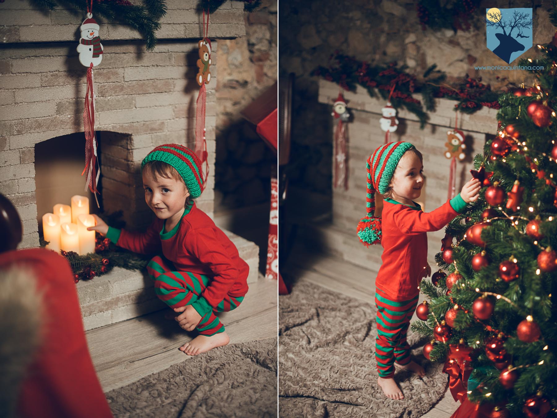 fotografia foto fotografa estudio estudi figueres girona familia nen nena niño niña navidad nadal postal