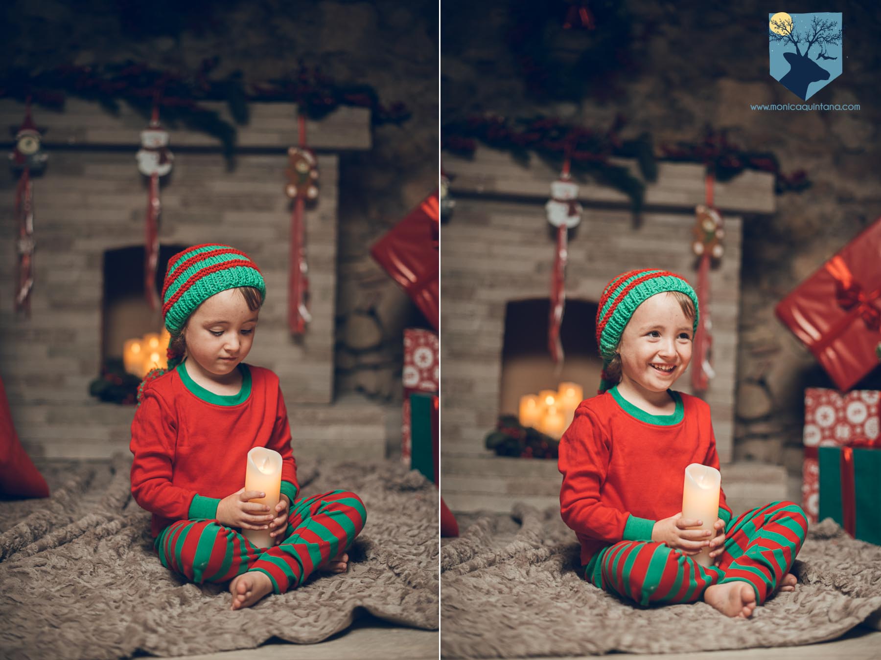 fotografia foto fotografa estudio estudi figueres girona familia nen nena niño niña navidad nadal postal