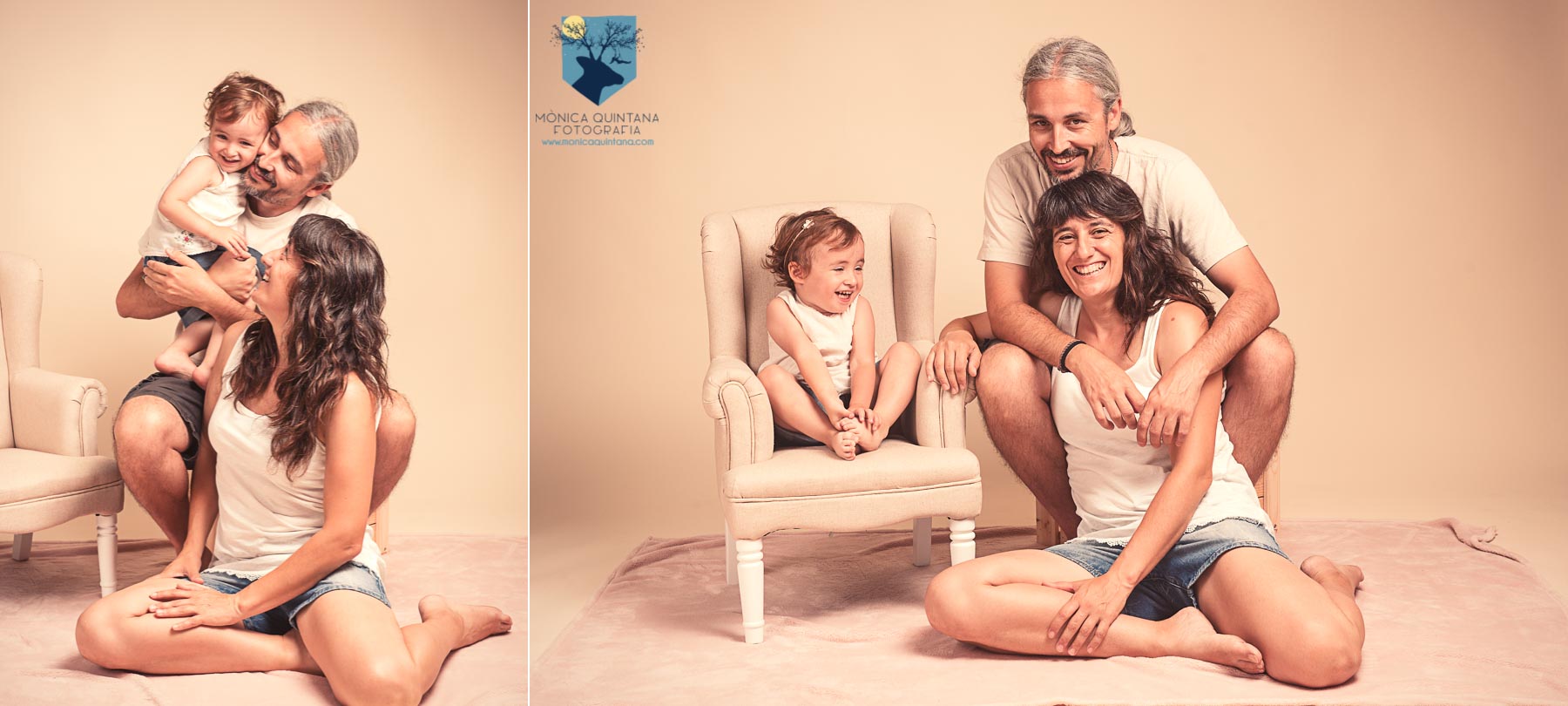 estudio de fotografia de familia con niños pequeños en Figueres, Girona
