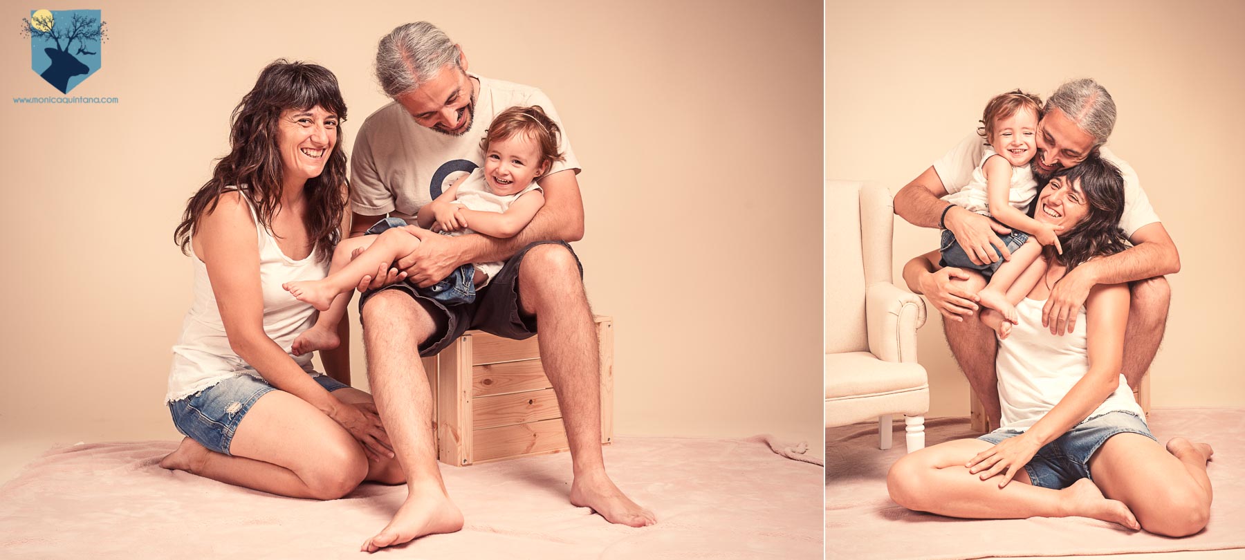 estudio de fotografia de familia con niños pequeños en Figueres, Girona
