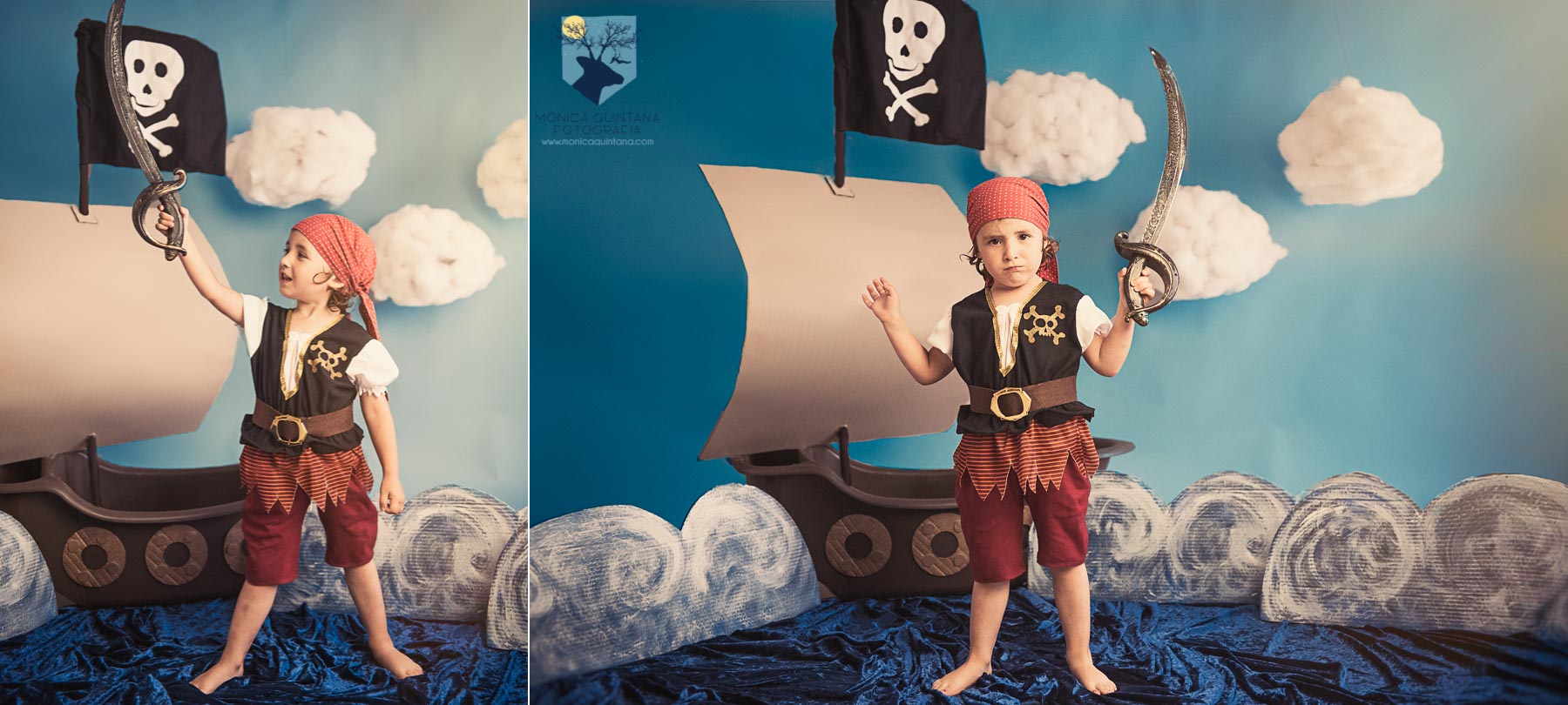 fotografia fotos girona figueres emporda monica quintana niños niñas familia retrato estudio minis verano piratas promocion