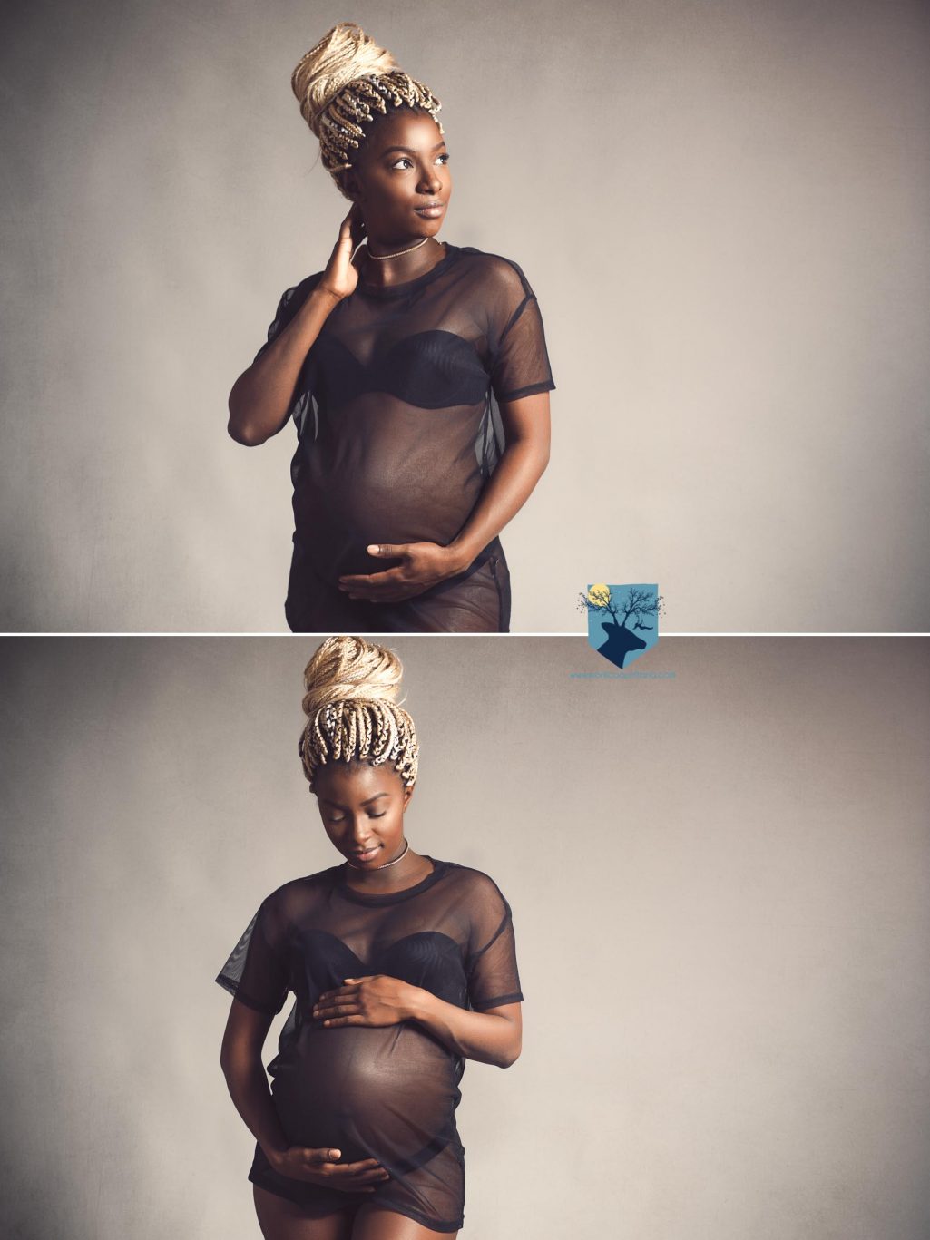 fotógrafo de embarazo en Figueres y Girona familia retrato estudio