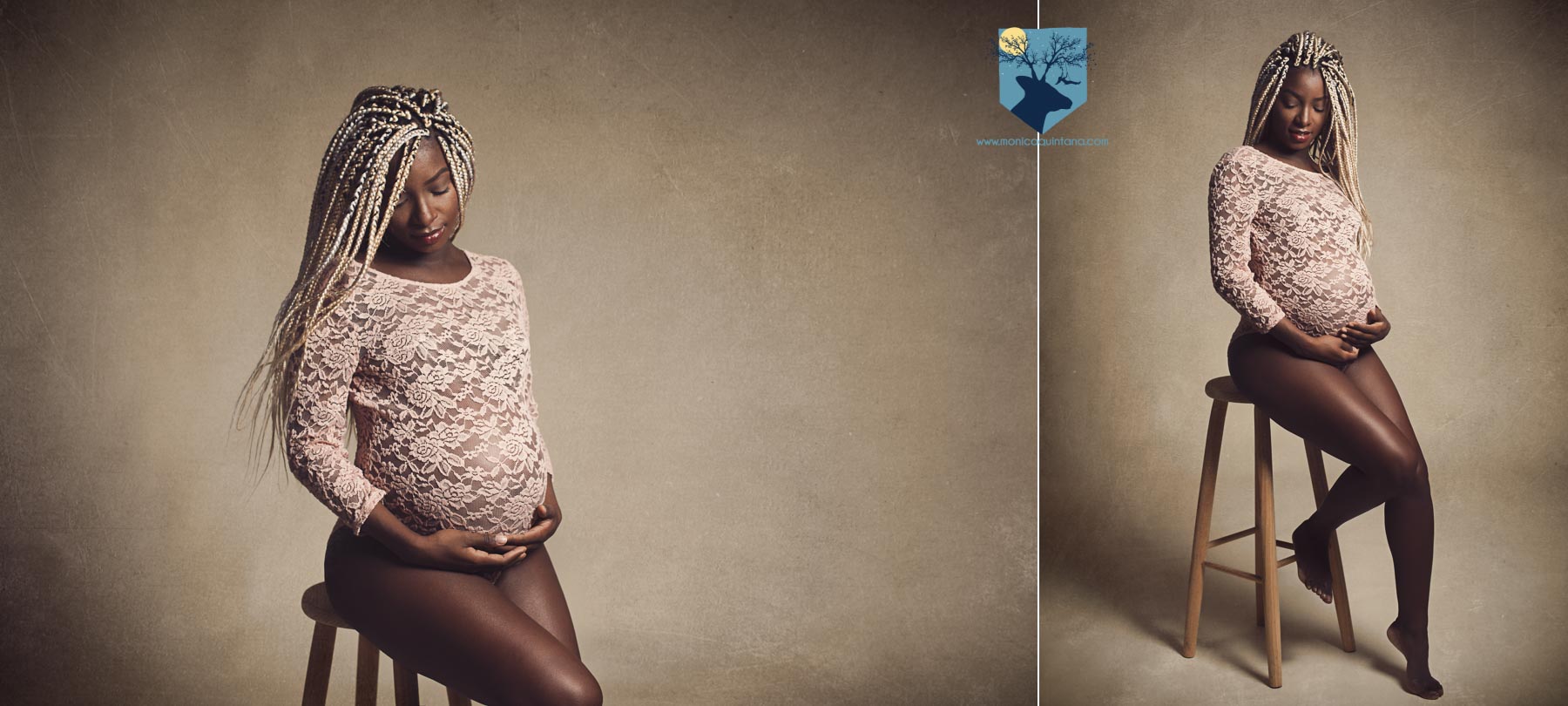 fotógrafo de embarazo en Figueres y Girona familia retrato estudio