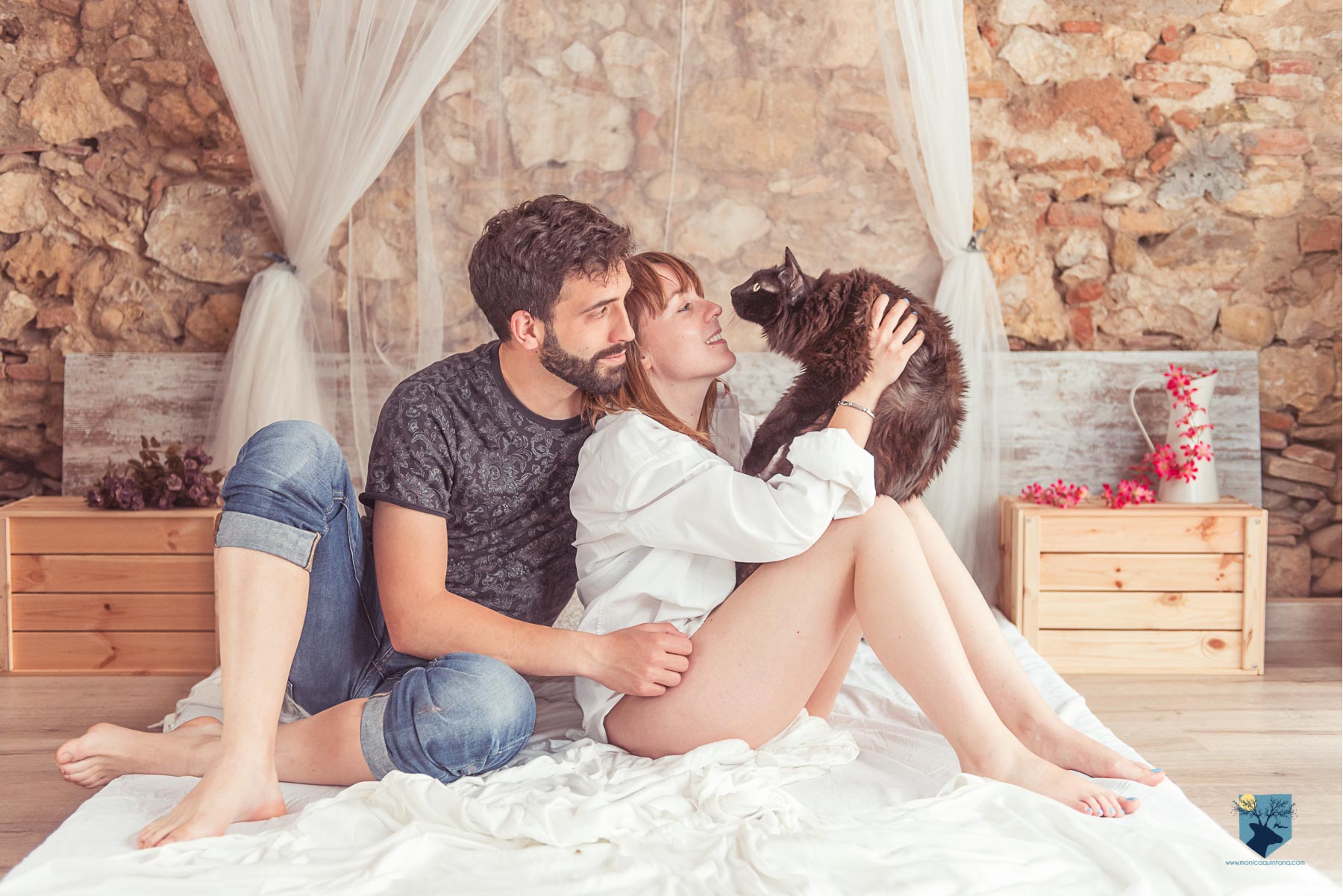 fotografia, girona, figueres, emporda, monica quintana, retrato, book, pareja, gato, estudio, lifestyle